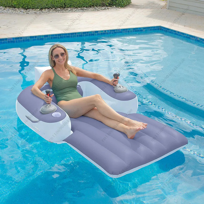 Electric Inflatable Water Seat, Floating Lounge Chair with Thruster for Adult Swimming & Water Sports