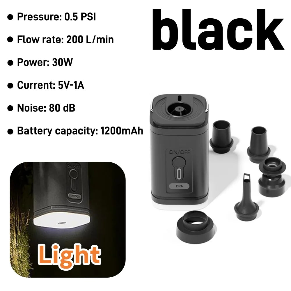 Mini Portable Air Pump Wireless Electric Vacuum Pump to Inflate Deflate for Pool Floats, Air Bed, Vacuum Storage Bags